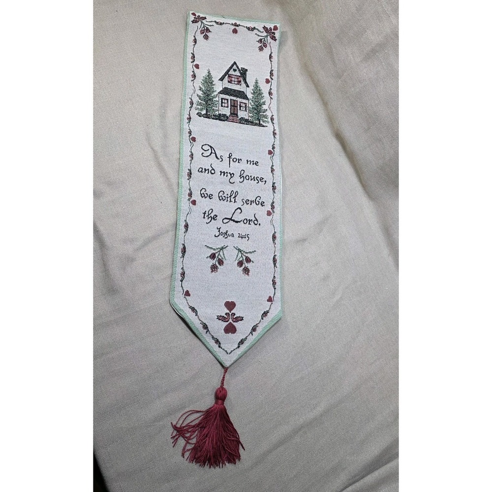 Christian Bible Verse Themed Joshua 24:15 Wall Hanging Flag Cottage Country Farm